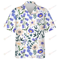 Floral Pattern With Bluebells Purple Wild Flowers Themed Design Hawaiian Shirt