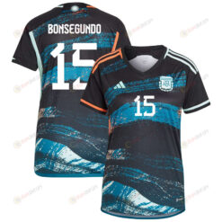 Florencia Bonsegundo 15 Argentina Women's National Team 2023-24 World Cup Away Women Jersey