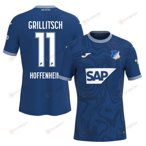 Florian Grillitsch 11 TSG 1899 Hoffenheim 2023-24 Home Men Jersey - Blue