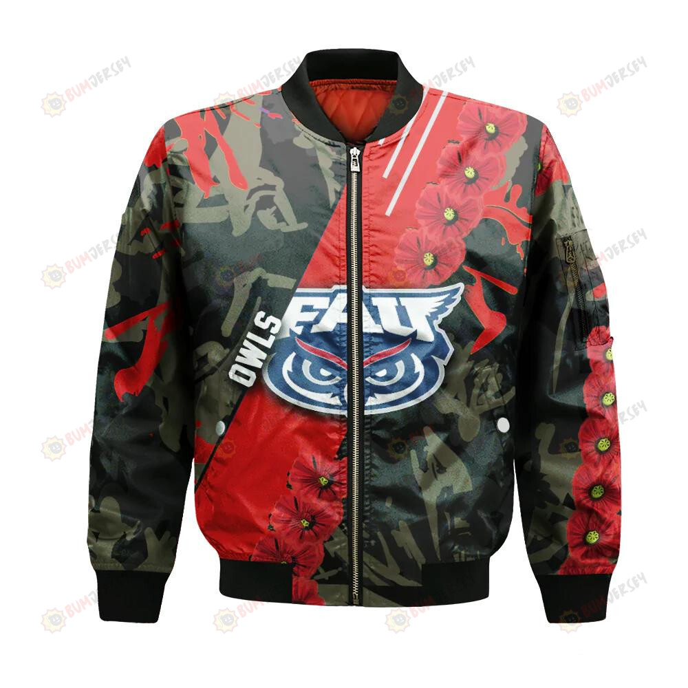 Florida Atlantic Owls Bomber Jacket 3D Printed Sport Style Keep Go on