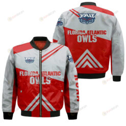 Florida Atlantic Owls Football Bomber Jacket 3D Printed - Stripes Cross Shoulders