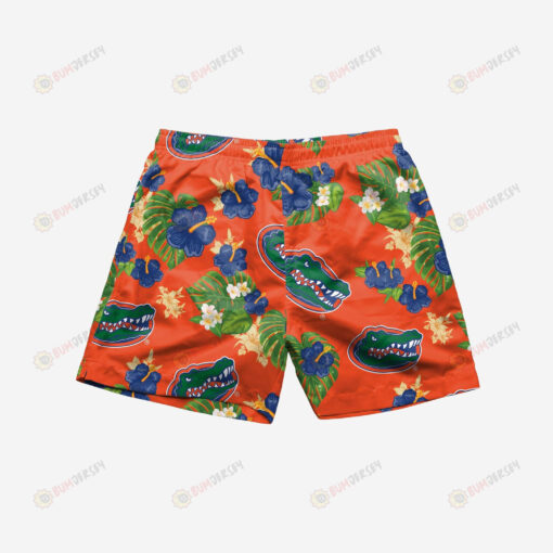 Florida Gators Floral Hawaiian Men Shorts Swim Trunks - Print Shorts