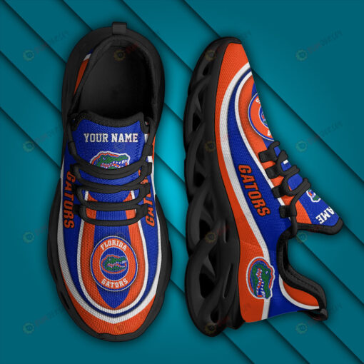 Florida Gators Logo Curve Border Pattern Custom Name 3D Max Soul Sneaker Shoes