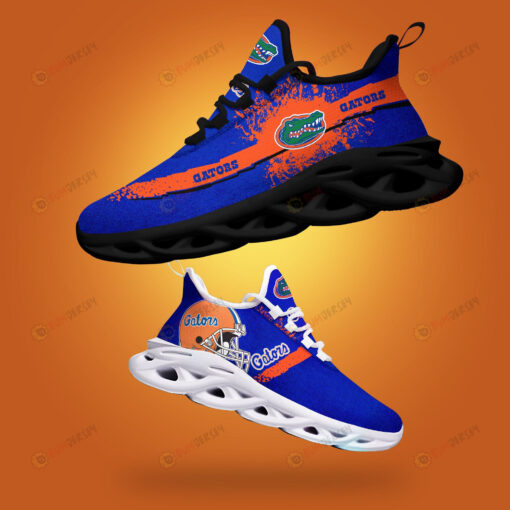 Florida Gators Logo Helmet And Splatter Pattern 3D Max Soul Sneaker Shoes