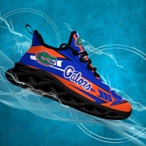 Florida Gators Logo Pattern 3D Max Soul Sneaker Shoes In Blue Orange