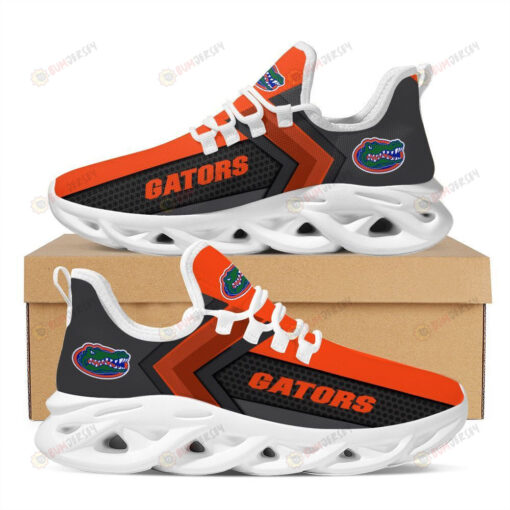 Florida Gators Logo Pattern Custom Name 3D Max Soul Sneaker Shoes In Orange And Black