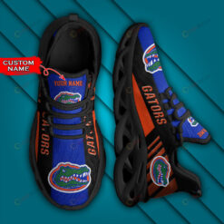 Florida Gators Logo Stripe Border Pattern Custom Name 3D Max Soul Sneaker Shoes