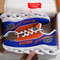 Florida Gators Logo With Baseball Pattern Custom Name 3D Max Soul Sneaker Shoes