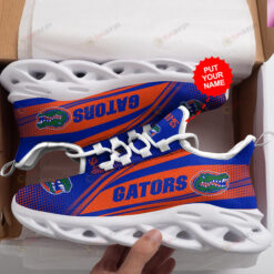 Florida Gators Logo With Stripe Pattern Custom Name 3D Max Soul Sneaker Shoes