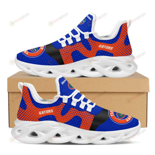 Florida Gators Pattern Custom Name 3D Max Soul Sneaker Shoes In Blue And Orange