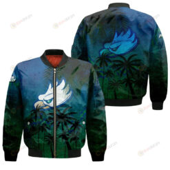 Florida Gulf Coast Eagles Bomber Jacket 3D Printed Coconut Tree Tropical Grunge