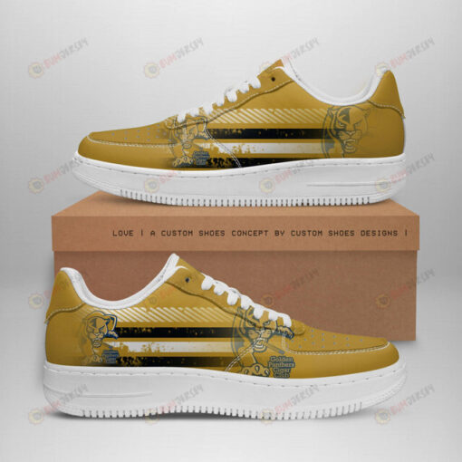 Florida International Panthers Logo Pattern Air Force 1 Printed In Gold