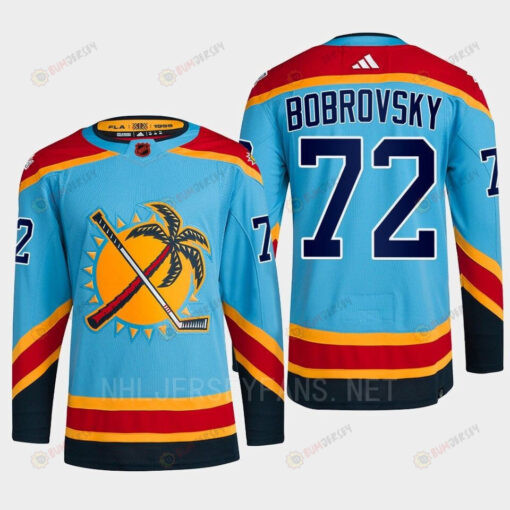 Florida Panthers 2023 Reverse Retro 2.0 Sergei Bobrovsky 72 Blue Primegreen Jersey Men's