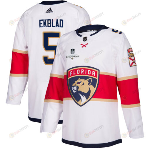 Florida Panthers Aaron Ekblad 5 Away 2023 Stanley Cup Champions Breakaway Men Jersey - White