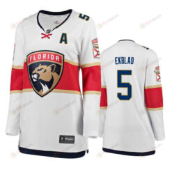 Florida Panthers Aaron Ekblad 5 Breakaway Player Alternate White Jersey - Women Jersey