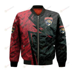 Florida Panthers Bomber Jacket 3D Printed Abstract Pattern Sport