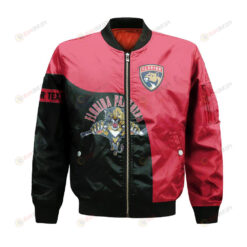 Florida Panthers Bomber Jacket 3D Printed Curve Style Custom Text And Number