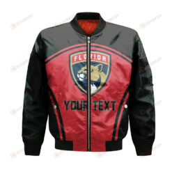 Florida Panthers Bomber Jacket 3D Printed Custom Text And Number Curve Style Sport