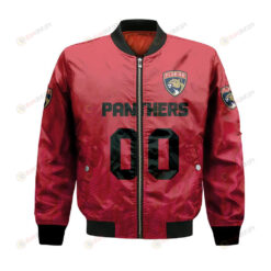 Florida Panthers Bomber Jacket 3D Printed Team Logo Custom Text And Number