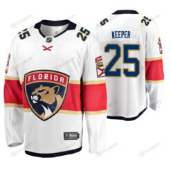 Florida Panthers Brady Keeper 25 White Away Breakaway Player Jersey Jersey