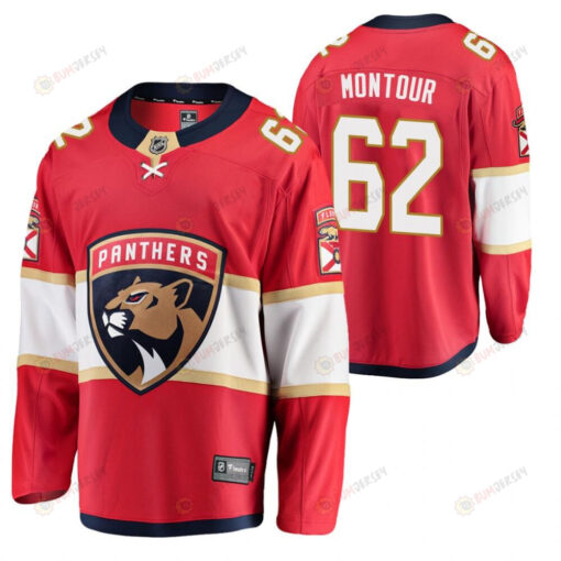 Florida Panthers Brandon Montour 62 2023 Jersey Red Home Jersey Jersey