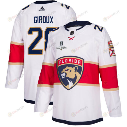 Florida Panthers Claude Giroux 28 Away 2023 Stanley Cup Champions Breakaway Men Jersey - White