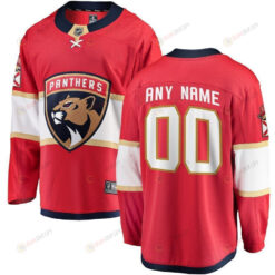 Florida Panthers Home Breakaway Custom Jersey - Red