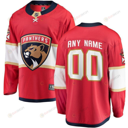 Florida Panthers Home Breakaway Custom Jersey - Red