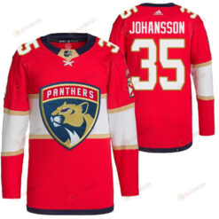 Florida Panthers Jonas Johansson Home Red 35 Jersey Primegreen Jersey