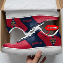 Florida Panthers Logo Pattern Custom Name Air Force 1 Printed