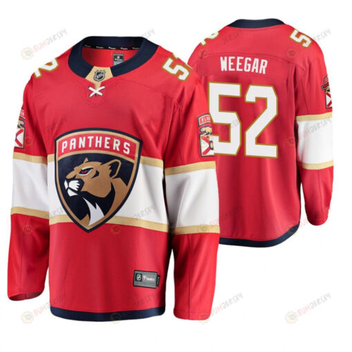 Florida Panthers MacKenzie Weegar 52 Player Home Red Jersey Jersey