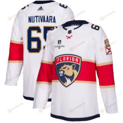 Florida Panthers Markus Nutivaara 65 Away 2023 Stanley Cup Champions Breakaway Men Jersey - White