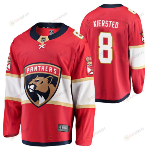 Florida Panthers Matt Kiersted 8 2023 Jersey Red Home Jersey Jersey