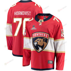 Florida Panthers Patric Hornqvist 70 Home 2023 Stanley Cup Champions Breakaway Men Jersey - Red