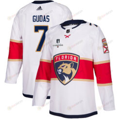 Florida Panthers Radko Gudas 7 Away 2023 Stanley Cup Champions Breakaway Men Jersey - White