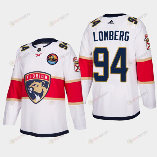 Florida Panthers Ryan Lomberg 94 2023 All-Star Patch Away White Jersey