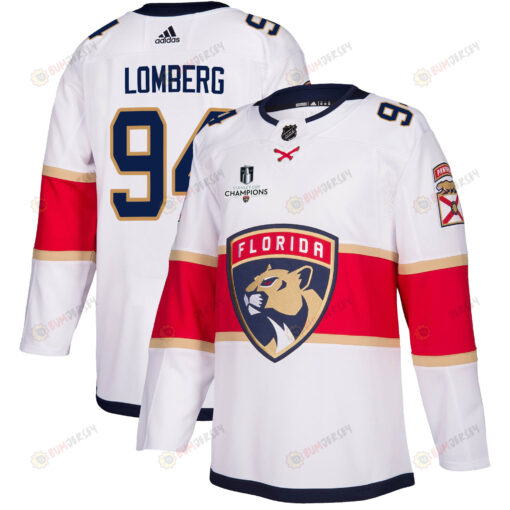 Florida Panthers Ryan Lomberg 94 Away 2023 Stanley Cup Champions Breakaway Men Jersey - White