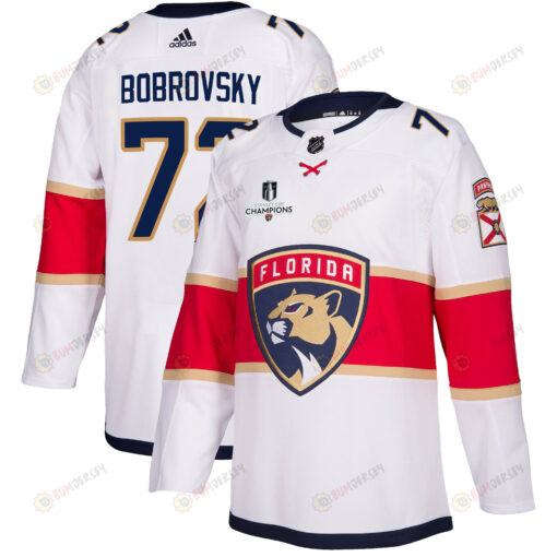 Florida Panthers Sergei Bobrovsky 72 Away 2023 Stanley Cup Champions Breakaway Men Jersey - White