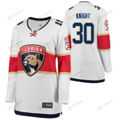 Florida Panthers Spencer Knight 30 2023 Away Women White Draft Jersey