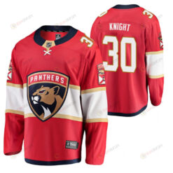 Florida Panthers Spencer Knight 30 2023 Jersey Red Home Breakaway Jersey Jersey