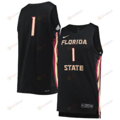 Florida State Seminoles 1 Basketball Men Jersey - Black