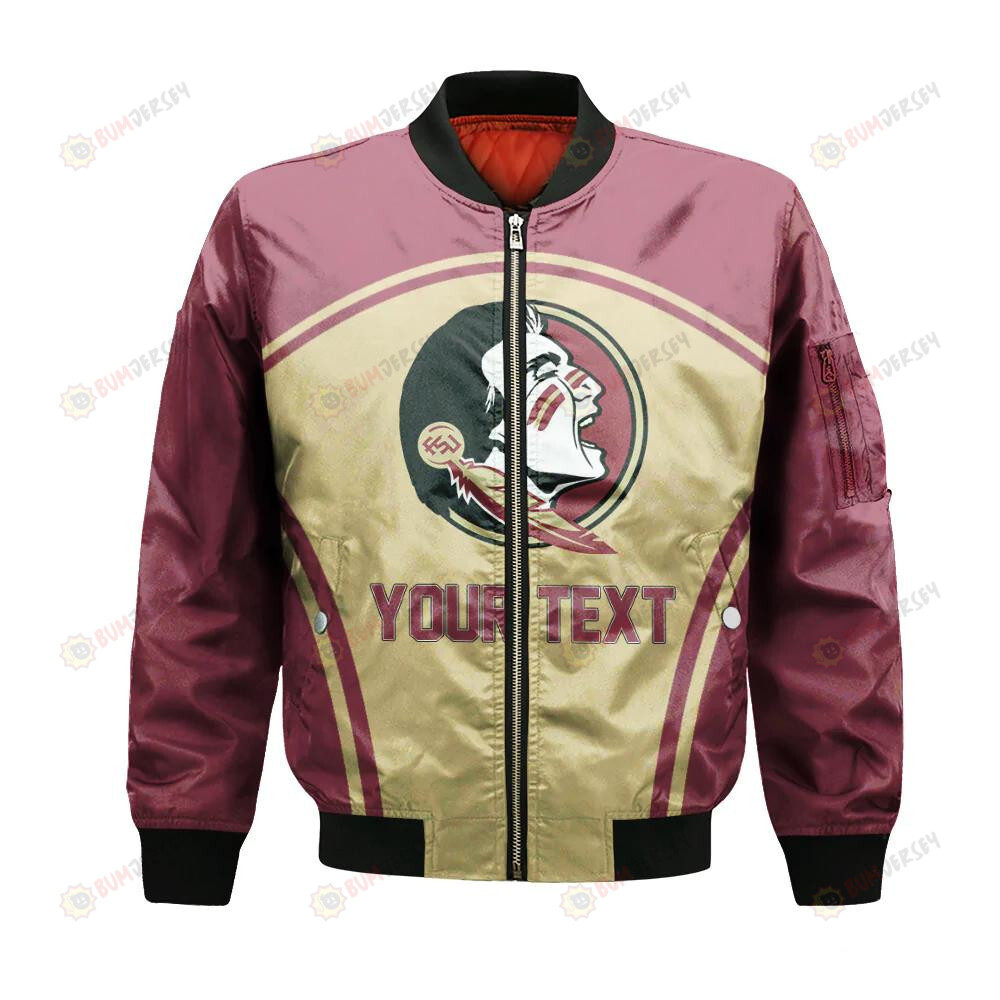 Florida State Seminoles Bomber Jacket 3D Printed Curve Style Sport