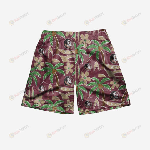 Florida State Seminoles Hawaiian Men Shorts Swim Trunks - Print Shorts