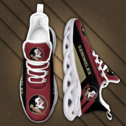 Florida State Seminoles Logo Black Stripe Pattern 3D Max Soul Sneaker Shoes In Red