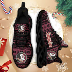 Florida State Seminoles Logo Brocade Pattern 3D Max Soul Sneaker Shoes