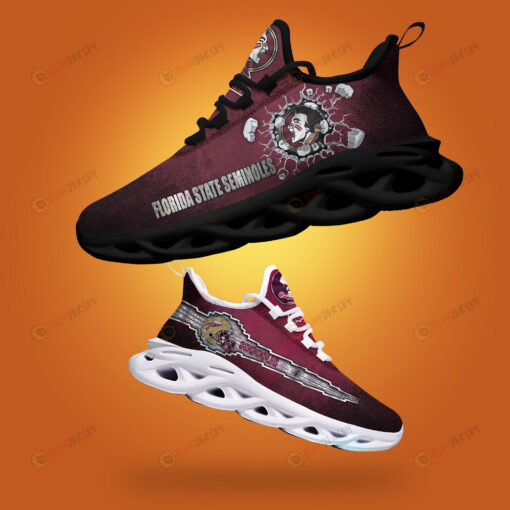 Florida State Seminoles Logo Broken Pattern 3D Max Soul Sneaker Shoes