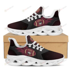 Florida State Seminoles Logo Fire Ball Pattern Custom Name 3D Max Soul Sneaker Shoes