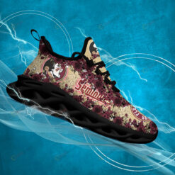 Florida State Seminoles Logo Flower Pattern 3D Max Soul Sneaker Shoes