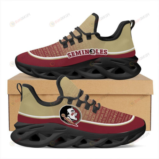 Florida State Seminoles Logo Text Pattern 3D Max Soul Sneaker Shoes