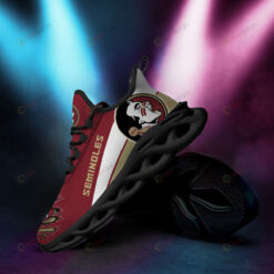 Florida State Seminoles Logo Torn Pattern 3D Max Soul Sneaker Shoes